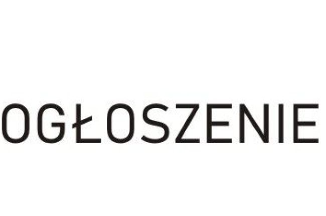 OGŁOSZENIE 