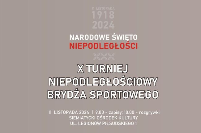 X Turniej Niepodległościowy Brydża Sportowego