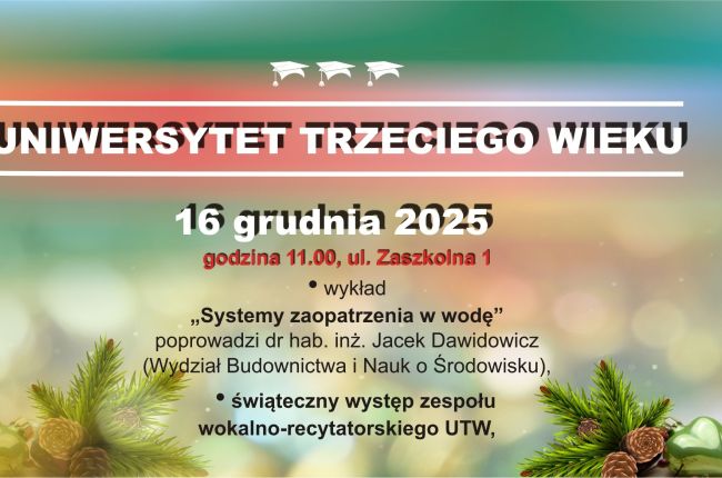 Uniwersytet Trzeciego Wieku – grudniowe spotkanie