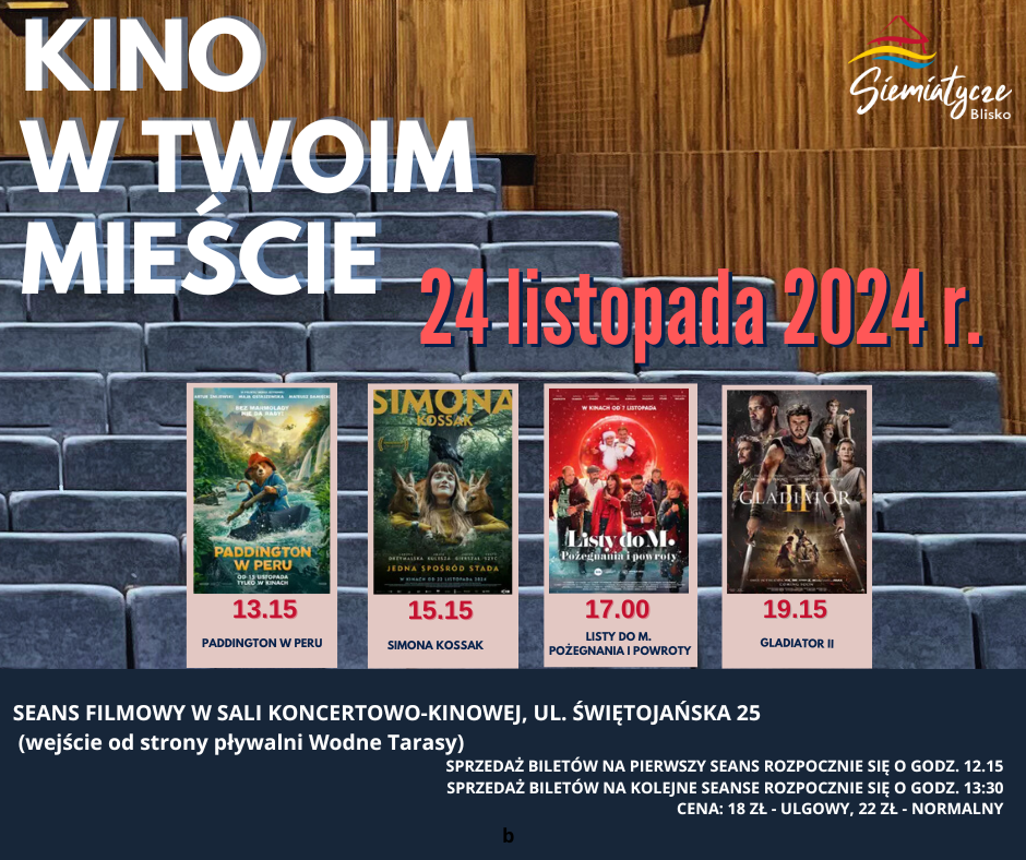 Kino w Twoim Mieście – 24 listopada