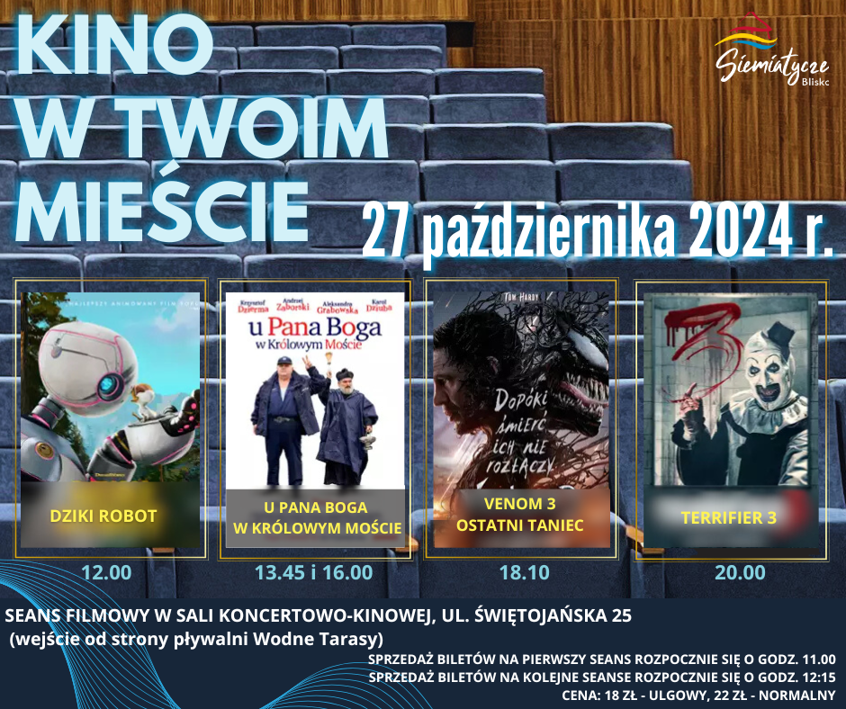 Kino w Twoim Mieście - seanse 27 października