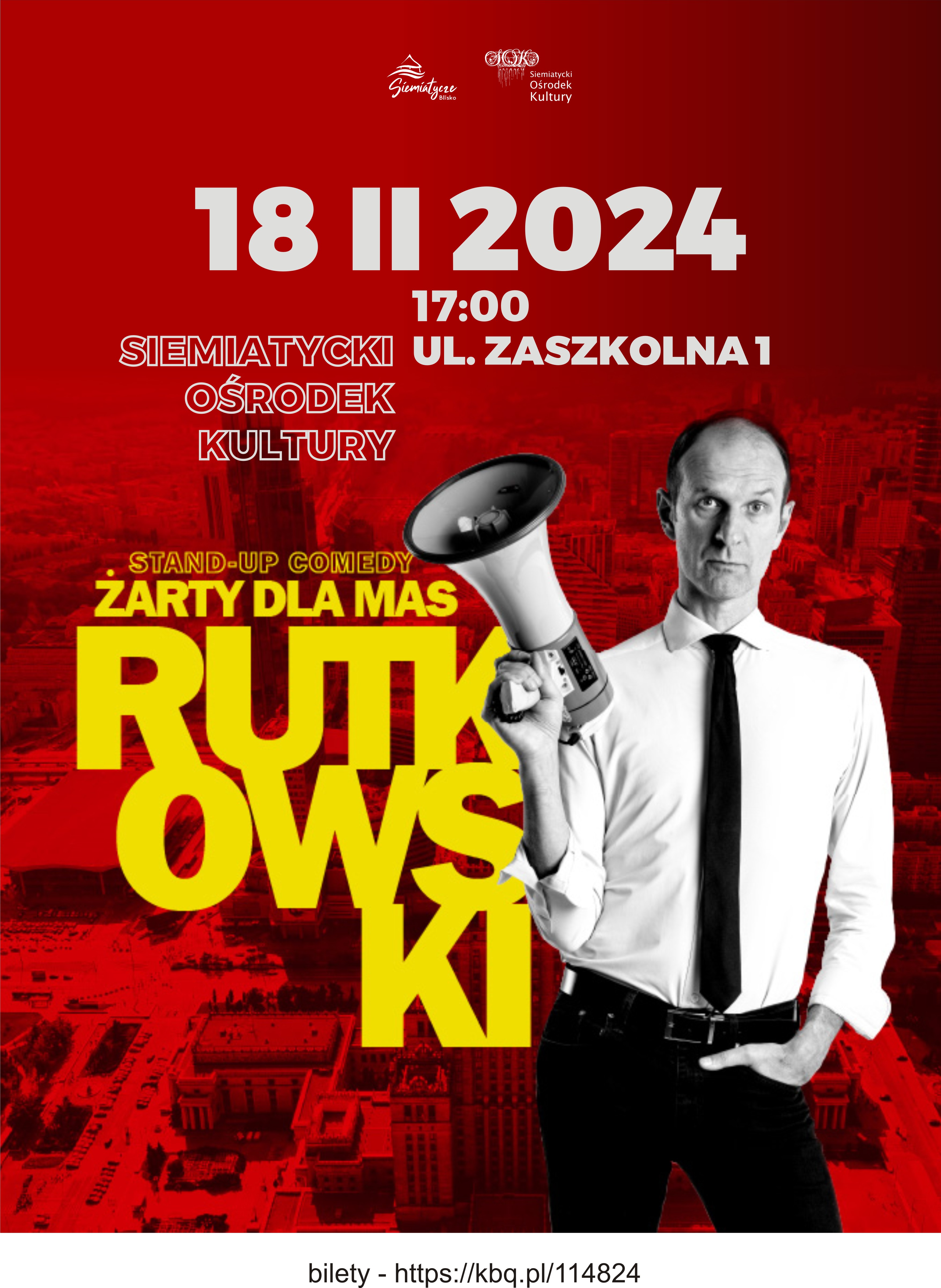 Grafika promująca wydarzenie Rafał Rutkowski w programie "Żarty dla mas"