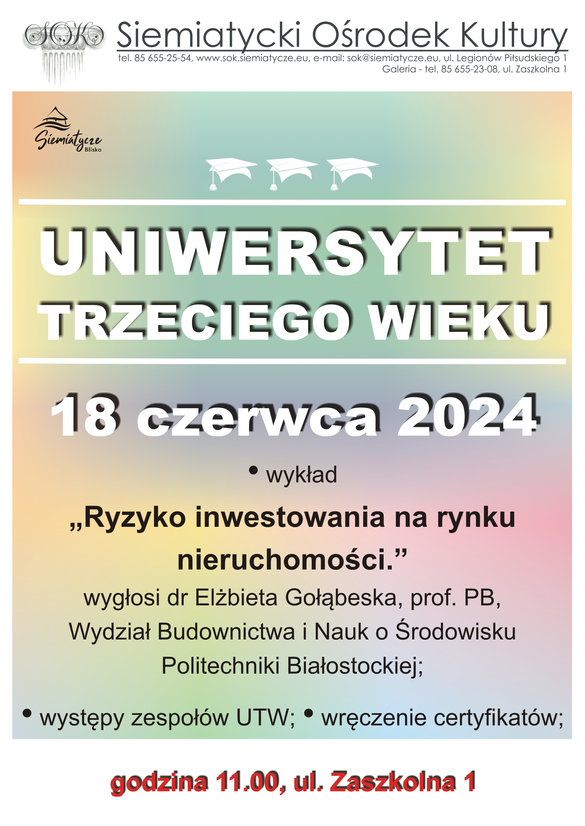 Uniwersytet Trzeciego Wieku Zakończenie Roku Akademickiego 2023/24