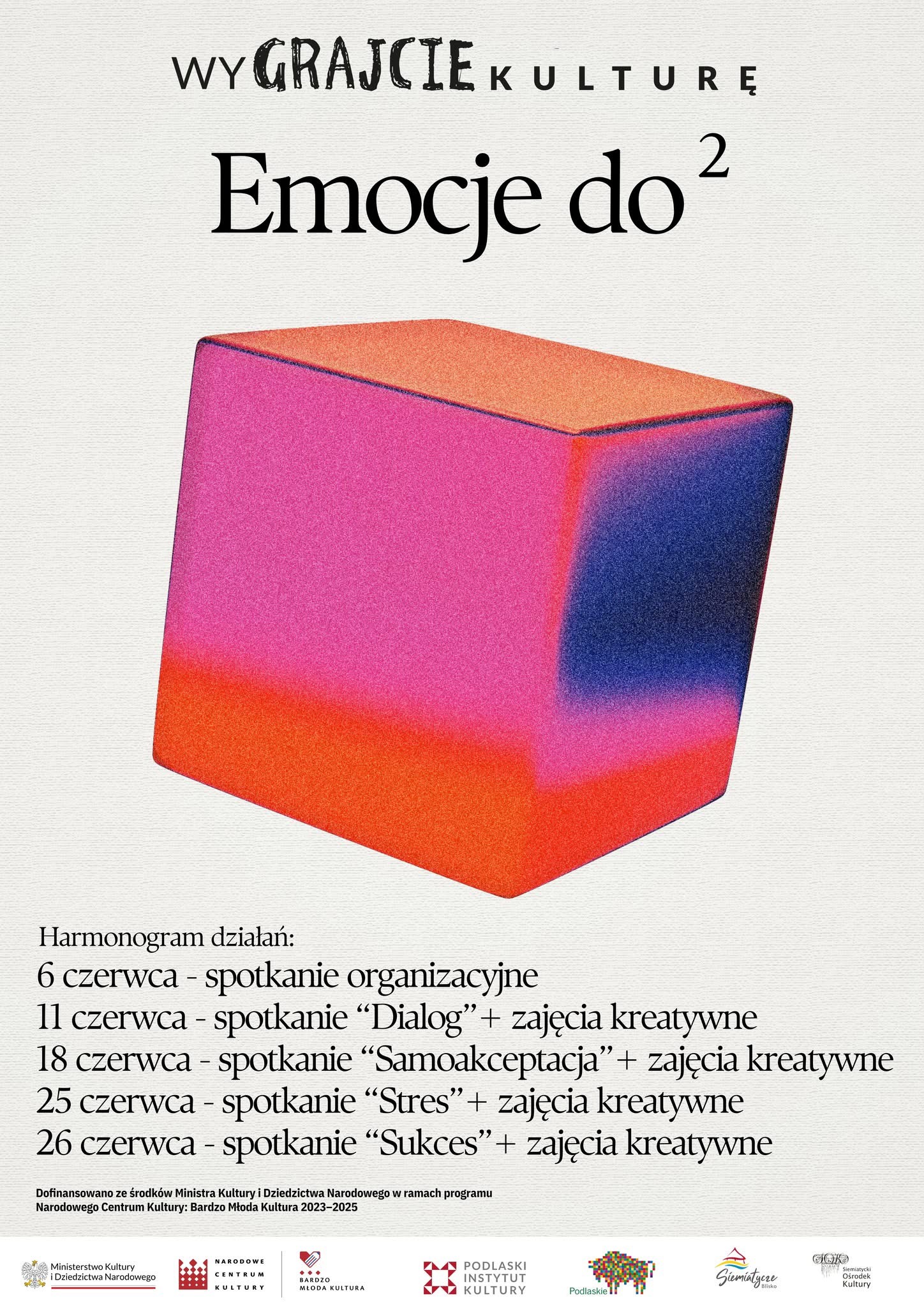 Projekt „Emocje do Kwadratu” - Bardzo Młoda Kultura 2025 