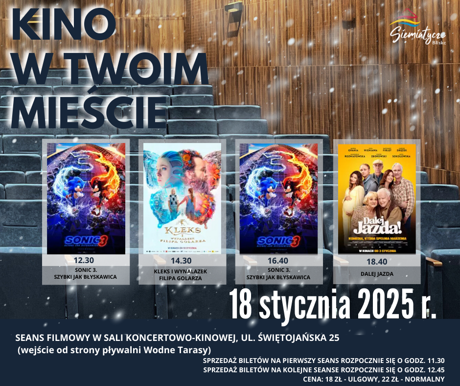 Siemiatycze zapraszają do kina 18 stycznia 2025 r.