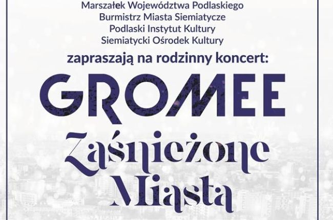 Rodzinny koncert Gromee  „Zaśnieżone Miasta” w Siemiatyczach